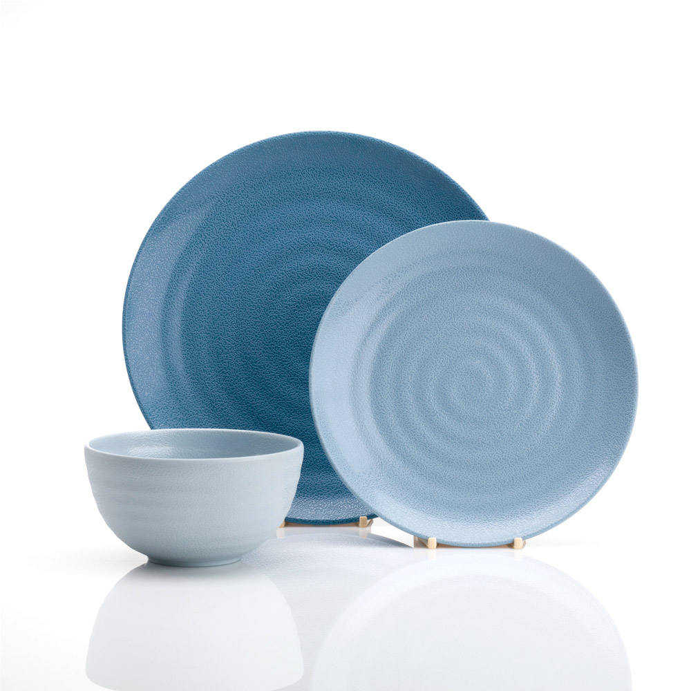 Shades of Blue melamin servicesæt Køb servicesæt her