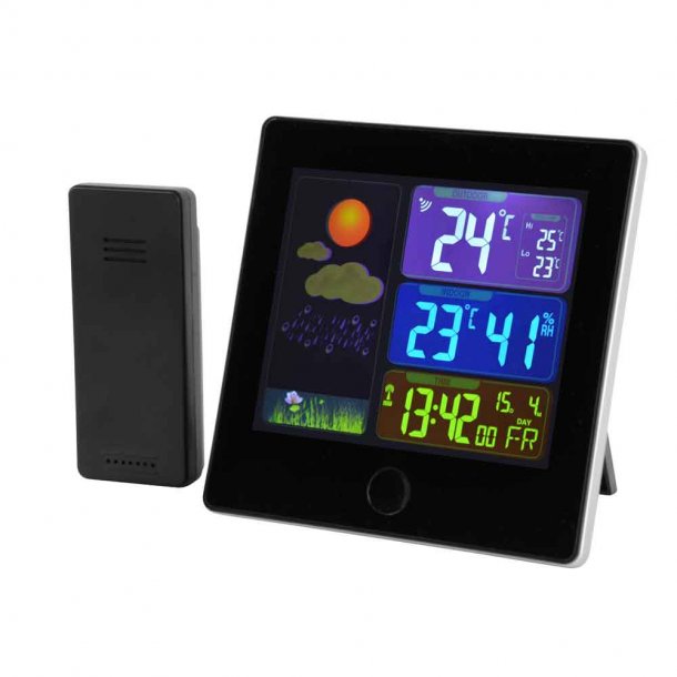Wireless Thermohygrometer with radio controlled clock Weather