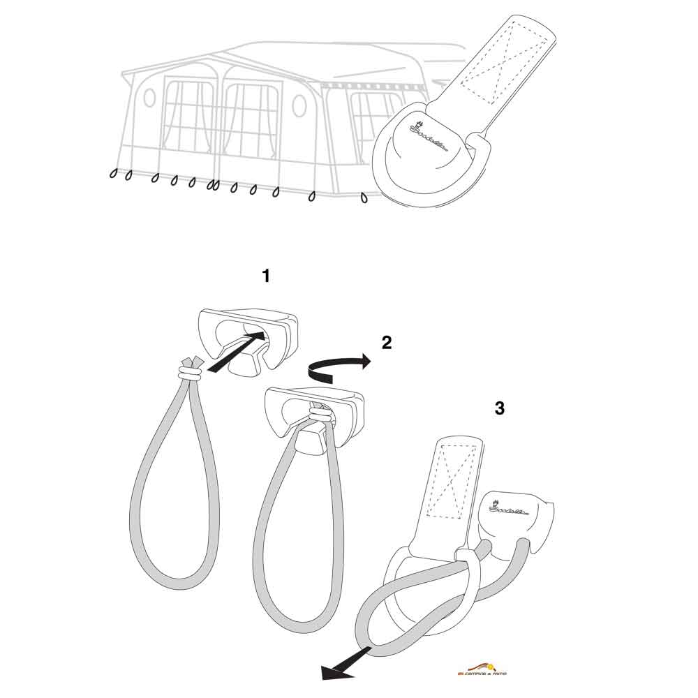 Ísaflex gummiband till förtält | Köp online på ScandiHills Gummiband Isaflex Orange | Tältbeslag Förtält | Campingtillbe