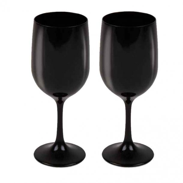 Black wine glass 37 cl (2 pcs) Buy plastic wine glass here