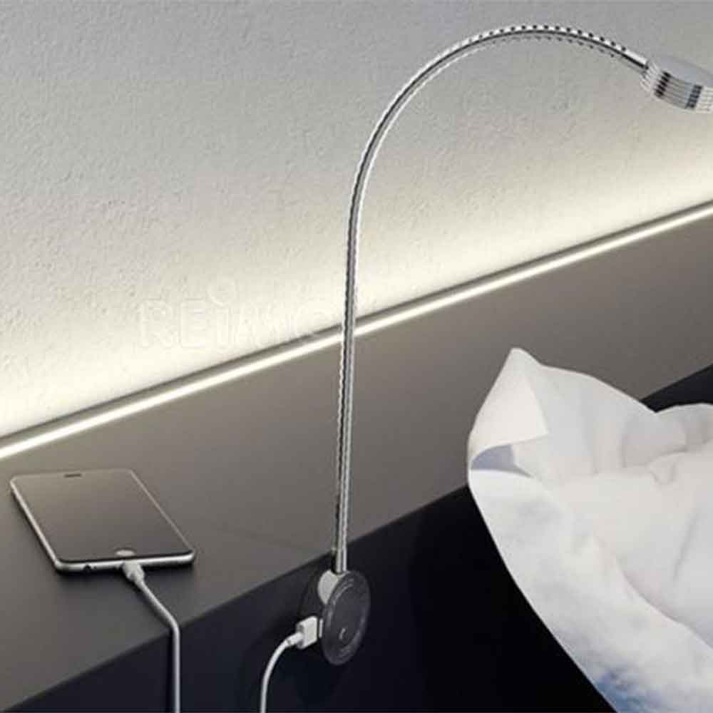 LED leselykt med fleksibel svanehals Lamper 12 volt LED LED lykt 12 volt 9 stk. LED, 100 lumen Lamper 12 volt LED